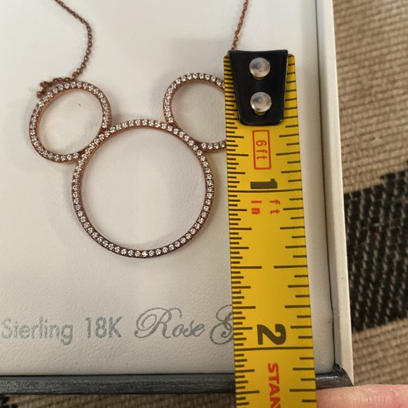 Mickey Mouse Pave Icon Necklace by CRISLU – Rose Gold – Large - Picture 11 of 11